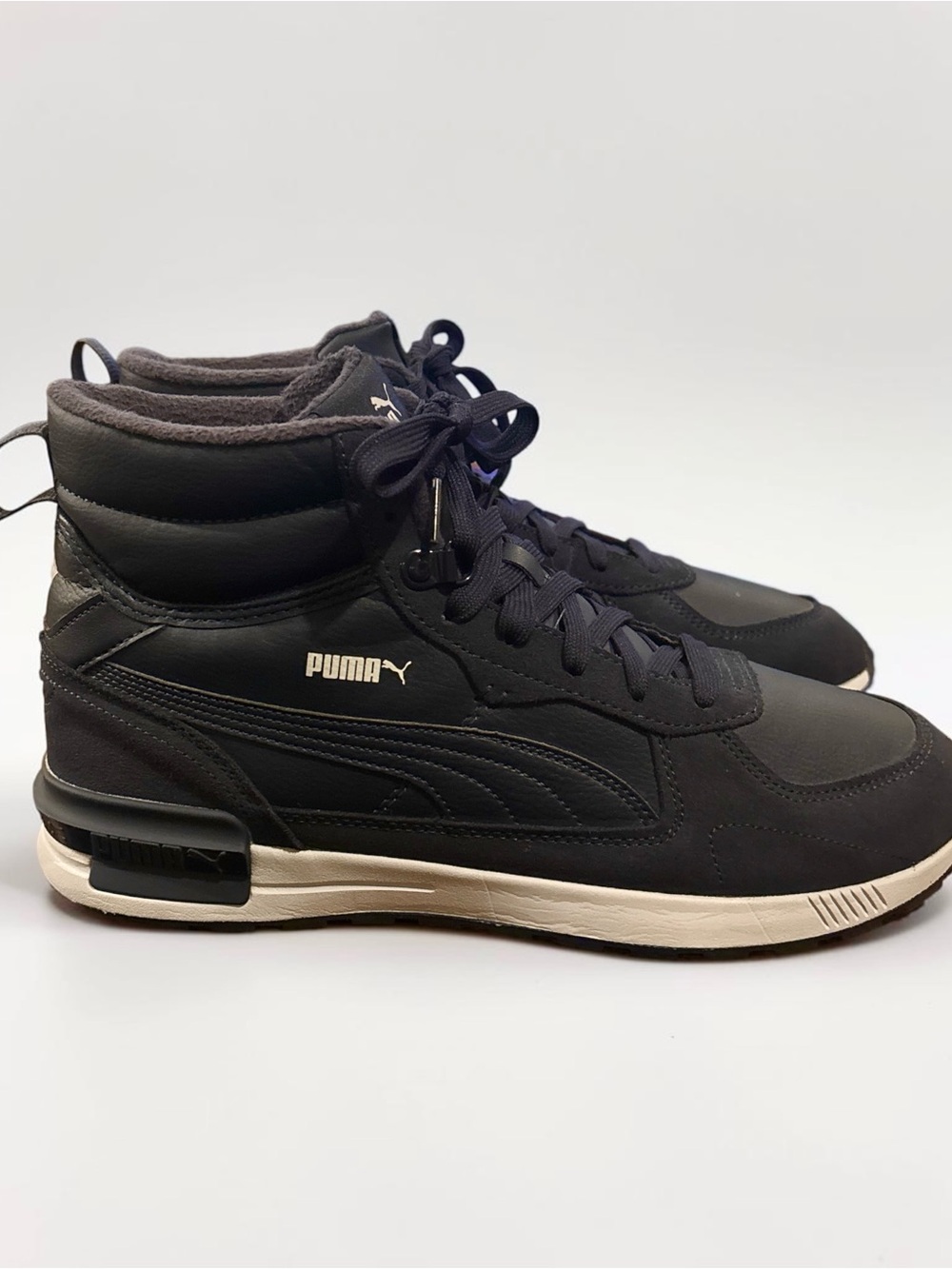 Puma Men's Graviton Mid Sneakers in Navy Blue SZ. 11.5